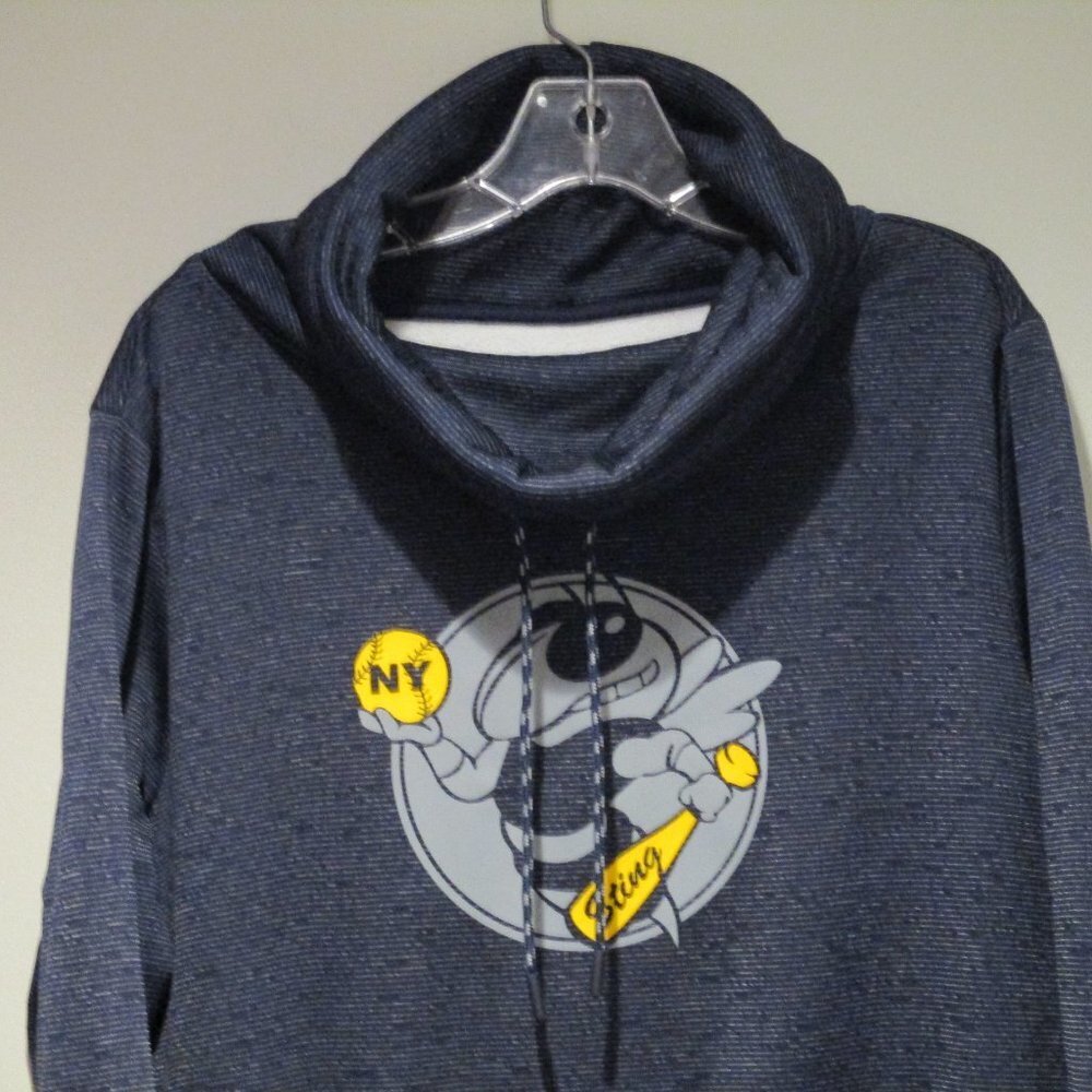 Under Armour Pullover Sweatshirt Baseball Bee Sting Blue Size XL
